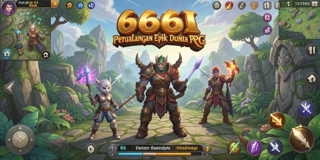 Tampilan gameplay RPG yang menakjubkan dan mendalam.