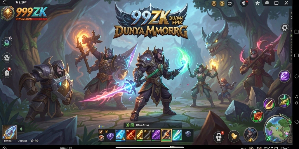Gameplay MMORPG yang epik dan mendebarkan di 999ZK.