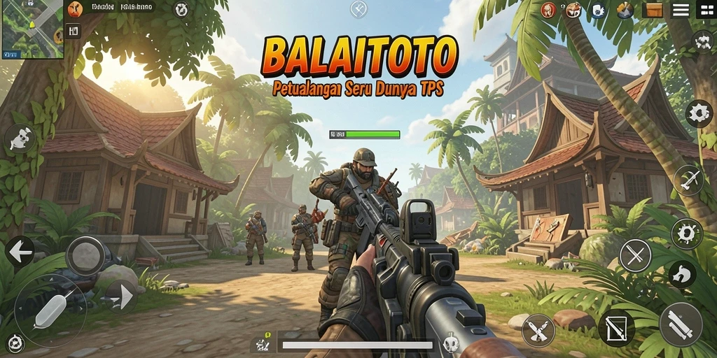 Screenshot BALAITOTO menampilkan aksi seru dalam permainan TPS.