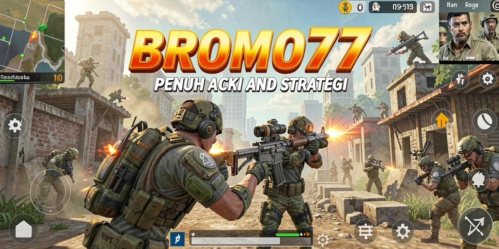 Tangkapan layar gameplay <strong>BROMO77</strong> dengan aksi menegangkan.