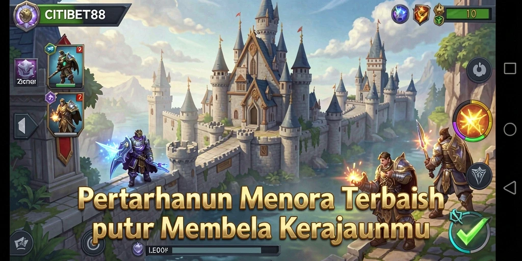 Screenshot gameplay CITIBET88 menampilkan strategi pertahanan menara yang menantang.