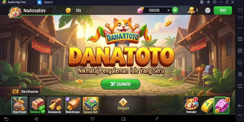 Tangkapan layar gameplay menyenangkan dari DANATOTO yang menunjukkan kemajuan Idle.