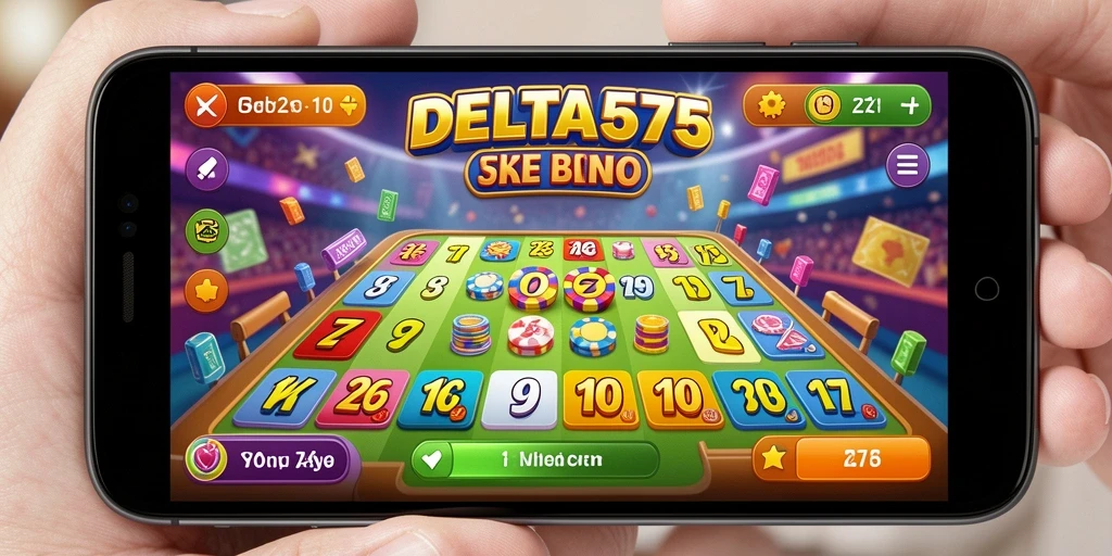 Screenshot gameplay DELTA575 yang penuh warna dan seru.
