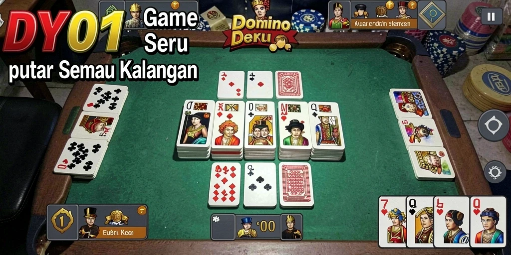 Tampilan gameplay menarik dari DY01 saat bermain Domino.
