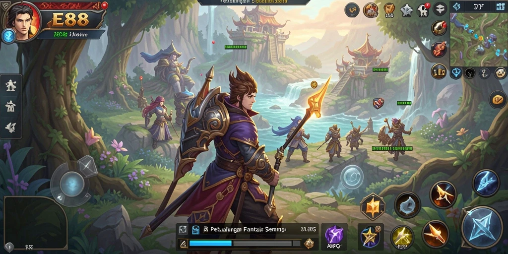 Tampilkan gameplay seru dari E88 dengan aksi pertempuran yang mendebarkan.