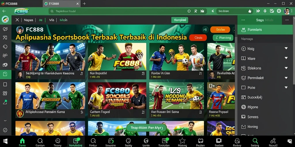 Tampilan gameplay menarik dari aplikasi Sportsbook FC888.