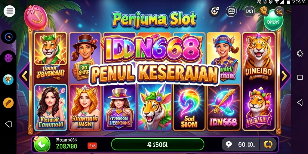 Tampilan menarik dari gameplay IDN668 dalam permainan Slot.