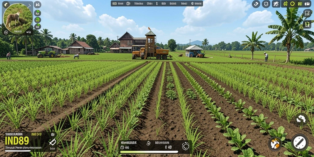Tampilan menarik dari gameplay Farming di IND89.