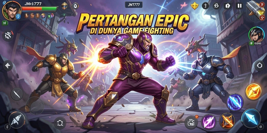 Screenshot menunjukkan aksi pertarungan seru dalam JNT777.