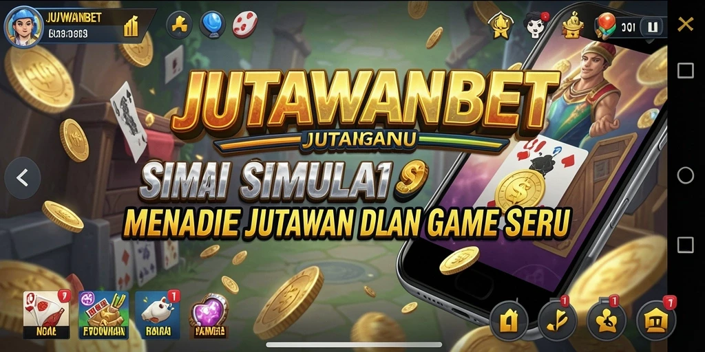 Tampilan gameplay menarik dari JUTAWANBET yang menggambarkan simulasi keuangan.