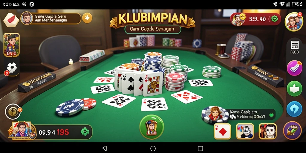 Tampilan gameplay Gaple klasik yang interaktif dan seru.
