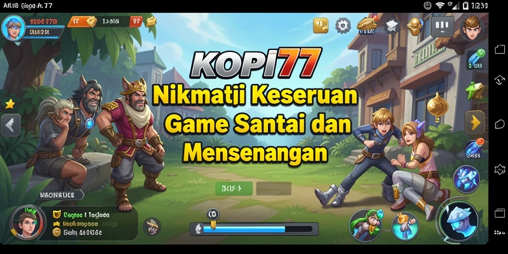 Tangkapan layar gameplay KOPI77 yang penuh warna dan seru.