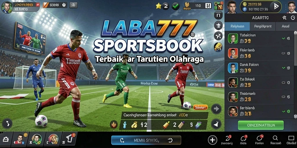 Tampilan menarik dari aplikasi LABA777 saat taruhan olahraga.
