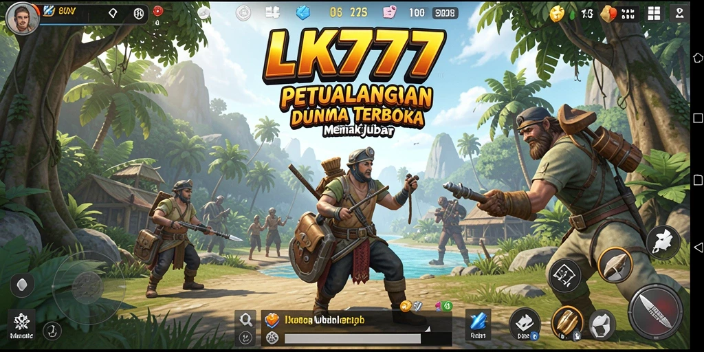 Skrinsut gameplay dari LK777 yang menampilkan eksplorasi dunia terbuka.