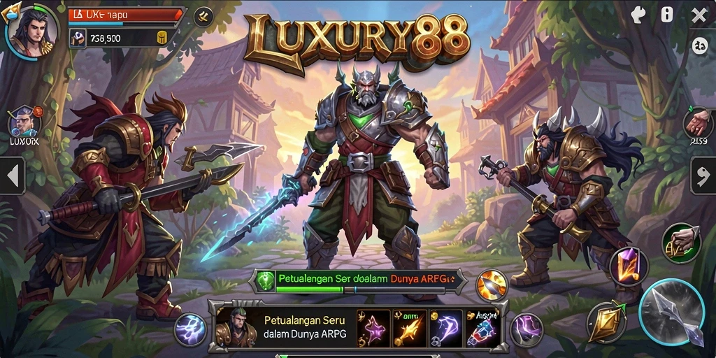 Gameplay LUXURY88 dengan pertarungan seru dan grafis menakjubkan.