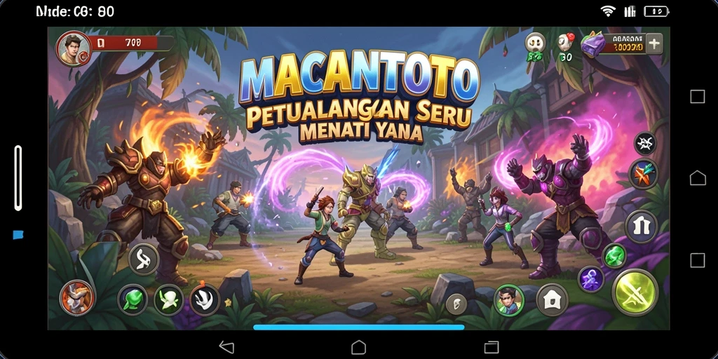Screenshot utama MACANTOTO menunjukkan gameplay petualangan yang mendebarkan.