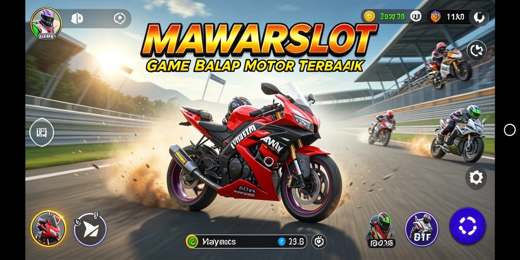 Tampilan menawan dari gameplay aksi balap motor.