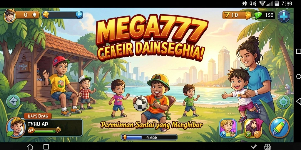 Tampilan menarik dari gameplay MEGA777 yang penuh warna.