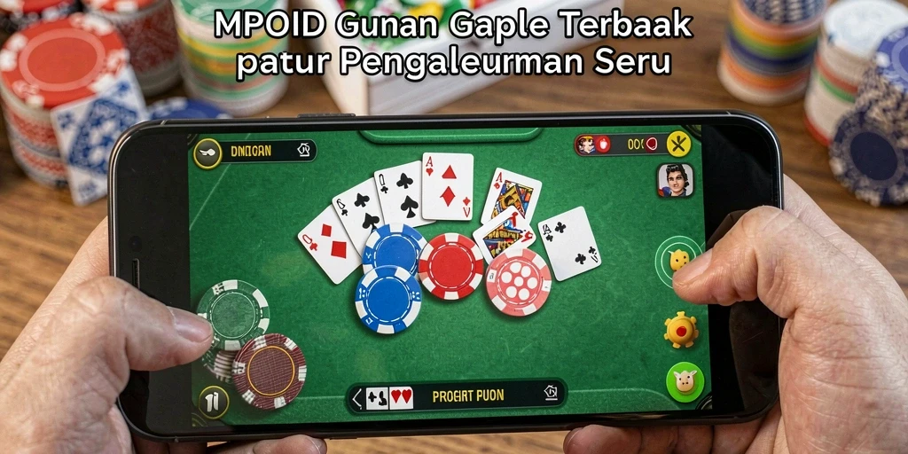 Screenshot MPOID yang menampilkan gameplay Gaple seru dan interaktif.