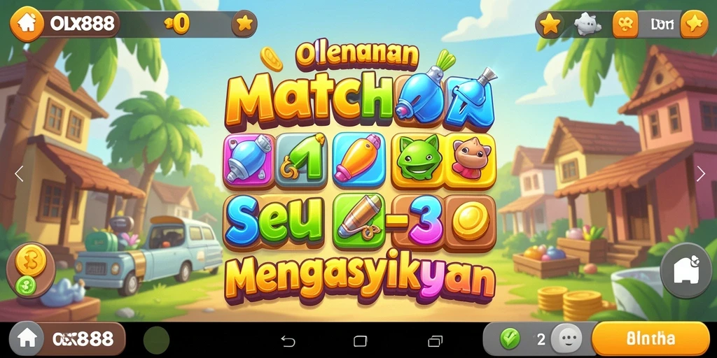 Tampilan gameplay menarik dari OLX888 dalam kategori Match-3.