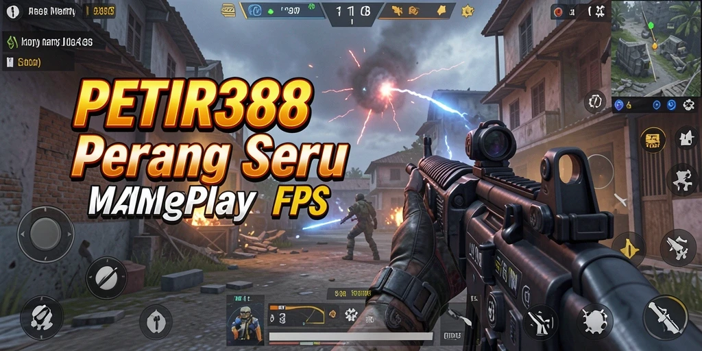 Screenshot utama gameplay PETIR388 menampilkan aksi tembak-menembak yang mendebarkan.