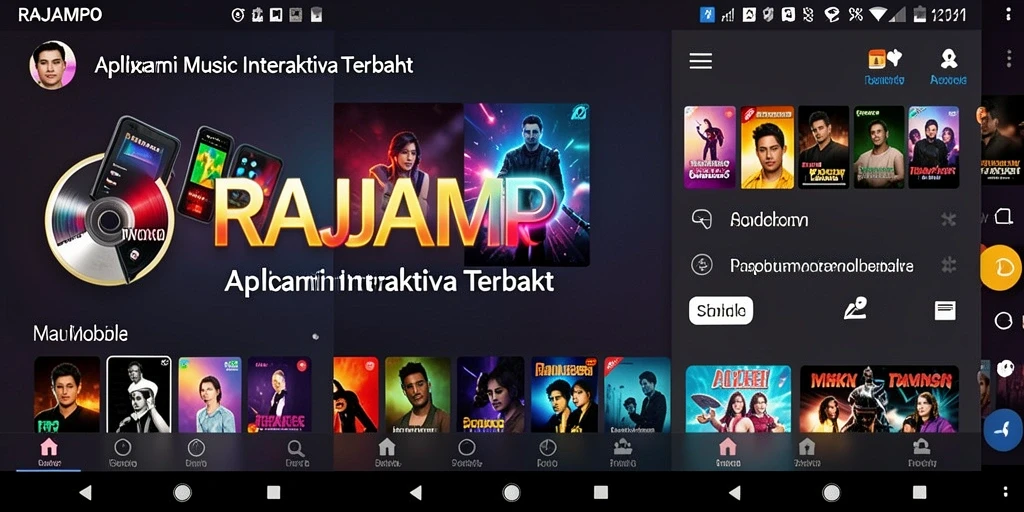 Tampilan menarik dari gameplay interaktif RAJAMPO yang menonjolkan musik.