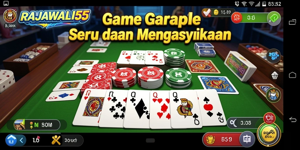 Tampilan gameplay seru dan interaktif dari RAJAWALI55.