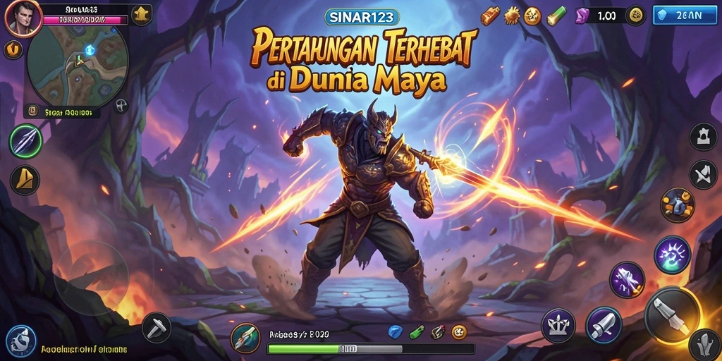 Tangkapan layar SINAR123 menampilkan aksi pertarungan yang menegangkan.