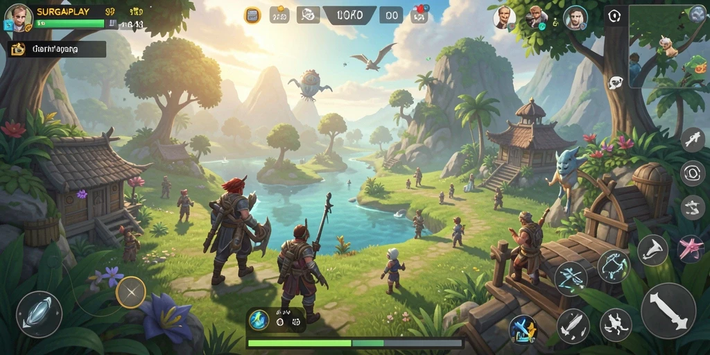 Tampilan gameplay SURGAPLAY yang menakjubkan dalam dunia terbuka.