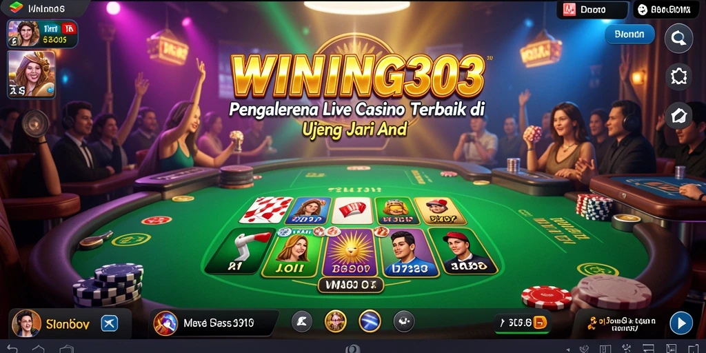 Screenshot gameplay Live Casino yang menampilkan dealer langsung dan suasana game.