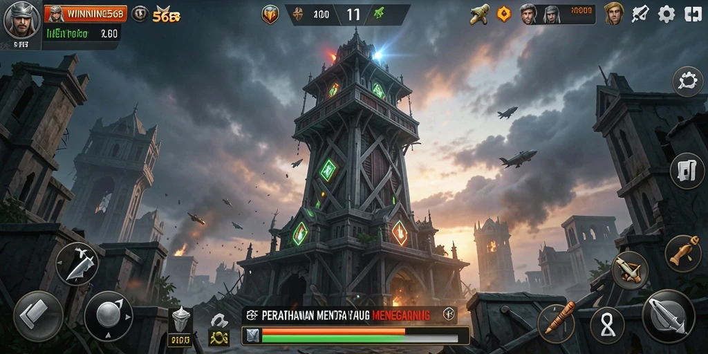 Gameplay seru dari WINNING568 dengan grafik menara pertahanan.